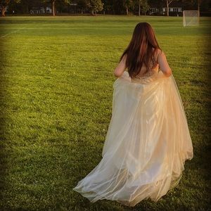 Golden Princess Prom Dress